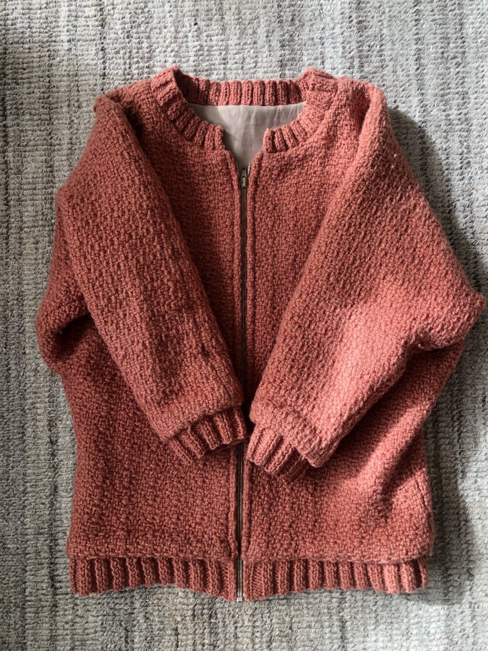 Vintage Boho Dark Peach Wool Sweater